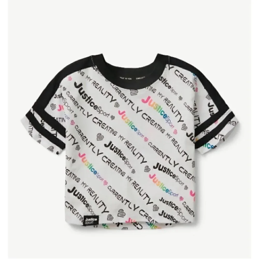 JUSTICE Girls J-Sport Blocked T-Shirts 2-Pack Size XL (16/18)